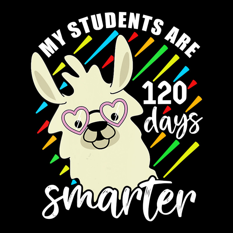 Womens My Students Are 120 Days Smarter Prek Teacher Llama Lovers Vnec Zipper Hoodie by Davidartist | Artistshot