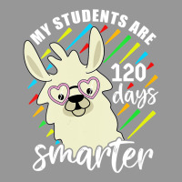 Womens My Students Are 120 Days Smarter Prek Teacher Llama Lovers Vnec Women's V-neck T-shirt | Artistshot