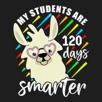 Womens My Students Are 120 Days Smarter Prek Teacher Llama Lovers Vnec Classic T-shirt | Artistshot