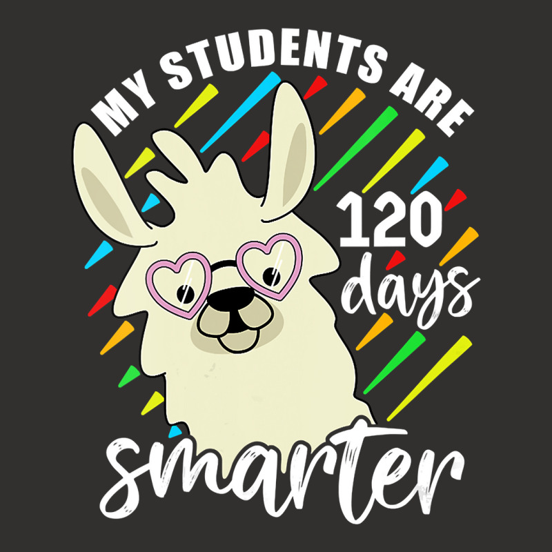 Womens My Students Are 120 Days Smarter Prek Teacher Llama Lovers Vnec Champion Hoodie by Davidartist | Artistshot