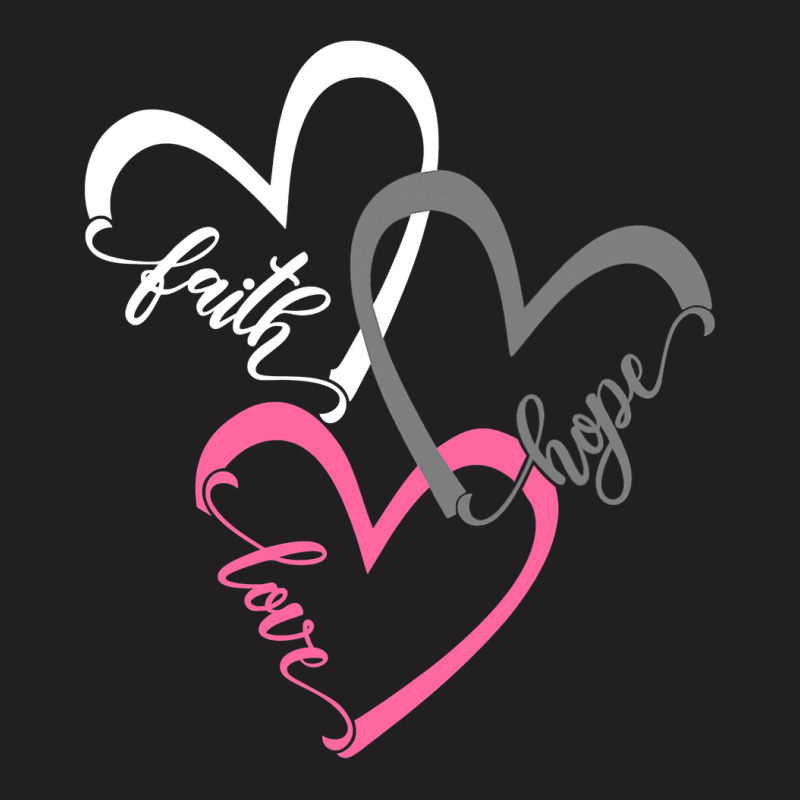 Faith Hope Love Hearts Tee T-shirt | Artistshot