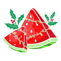 Christmas Watermelon Tropical Summer Christmas In July Crop Top | Artistshot