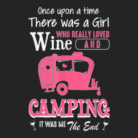 Women Story Gift Shirt A Girl Loved Wine And Camping 3/4 Sleeve Shirt | Artistshot