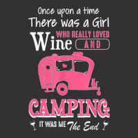 Women Story Gift Shirt A Girl Loved Wine And Camping Vintage Hoodie And Short Set | Artistshot