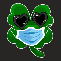 Clover Irish Shamrock In A Mask For St Patricks   Pattys Day Ladies Fitted T-shirt | Artistshot