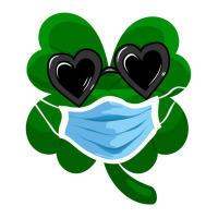 Clover Irish Shamrock In A Mask For St Patricks   Pattys Day Maternity Scoop Neck T-shirt | Artistshot