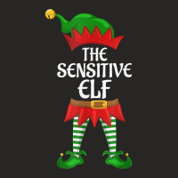 Sensitive Elf Family Matching Group Christmas Party T Shirt Ladies Fitted T-shirt | Artistshot