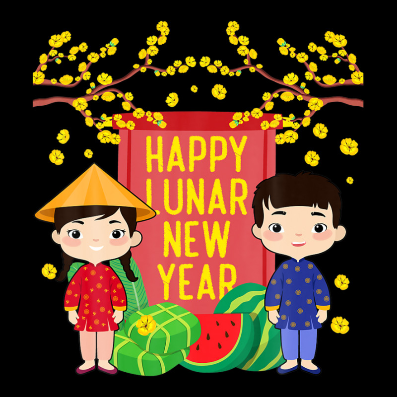 Ao Dai Kids Happy Lunar New Year | Vietnamese New Year 2023 Cropped Sweater by krobeamoterou | Artistshot