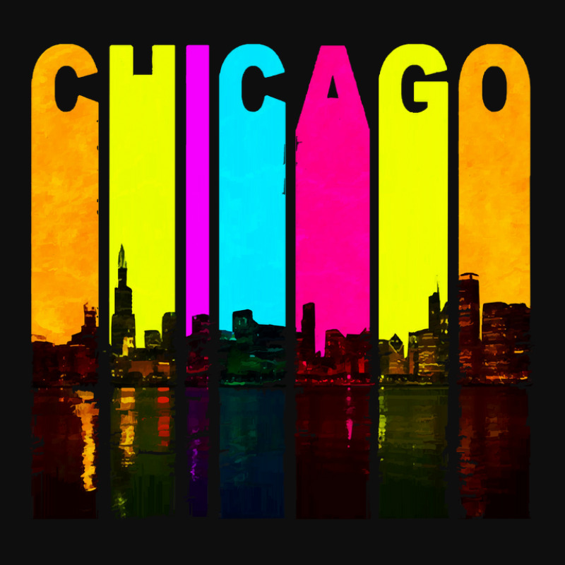 Retro Chicago Illinois Cityscape Skyline Crop Top by StarActon | Artistshot