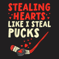 Stealing Heart Like I Steal Pucks Valentines Day Hockey T Shirt T-shirt | Artistshot