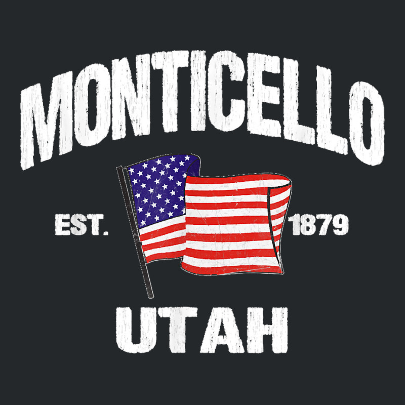 Monticello Utah Ut Usa Stars & Stripes Vintage Style Crewneck Sweatshirt by ISAIASSANTIAGO | Artistshot