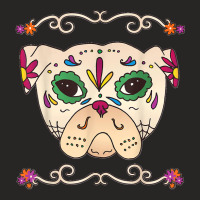 Pug Sugar Skull Mexican Dog Cinco De Mayo Costume Calavera Ladies Fitted T-shirt | Artistshot