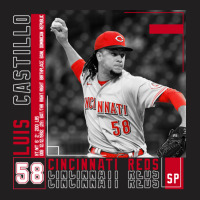 Luis Castillo Baseball Edit Tapestries Reds T-shirt | Artistshot