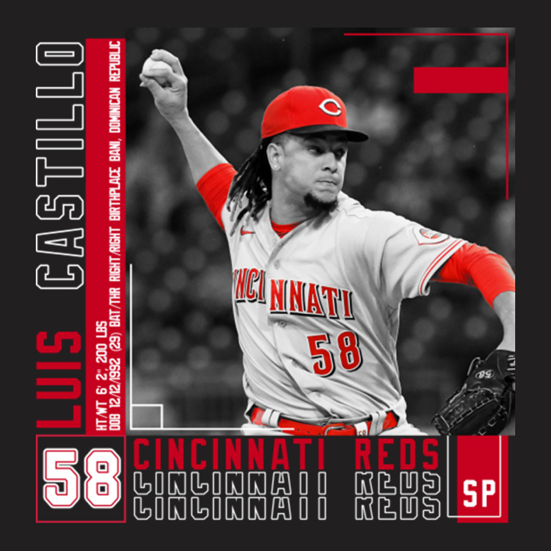 Luis Castillo Baseball Edit Tapestries Reds T-shirt | Artistshot