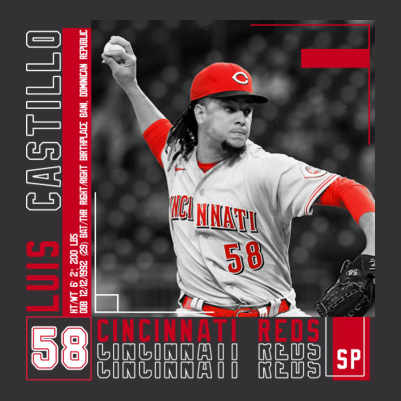 Luis Castillo Baseball Edit Tapestries Reds Vintage Hoodie | Artistshot