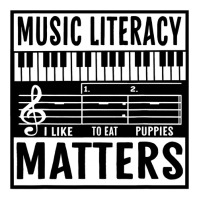 Music Literacy Matters I Like To Eat Puppies Music Meme Men's Long Sleeve Pajama Set | Artistshot