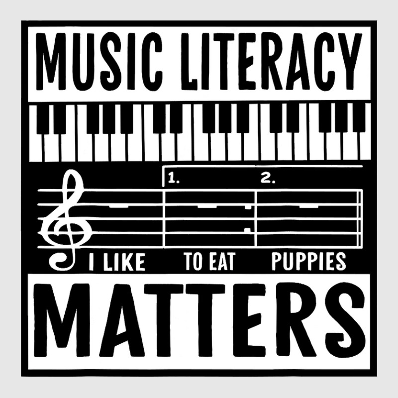 Music Literacy Matters I Like To Eat Puppies Music Meme Unisex Jogger by HayleyArtist | Artistshot