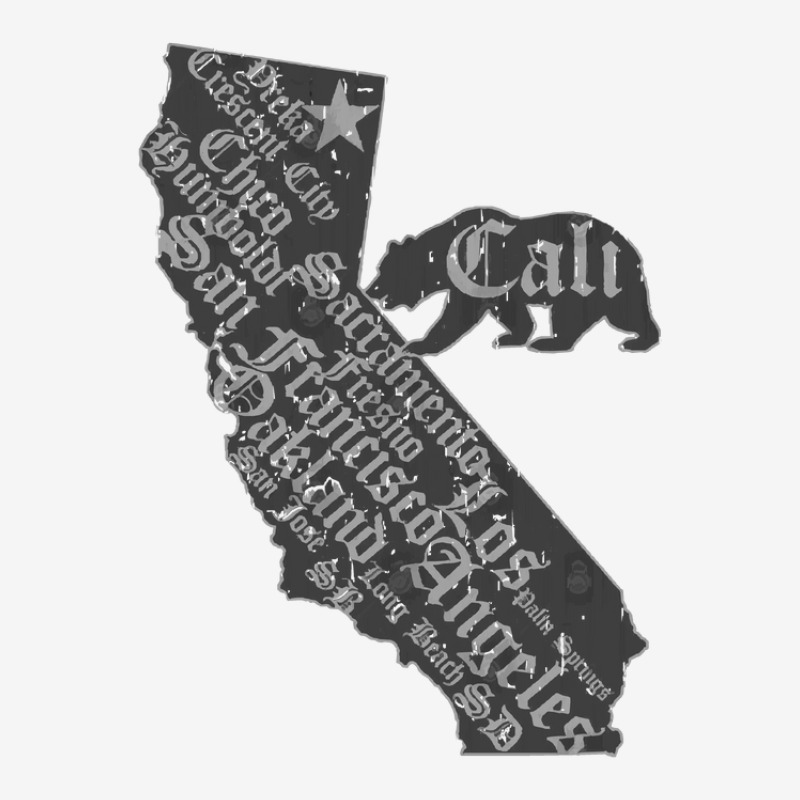 California Bear State Map Vintage Distressed Look Full Set Car Mats | Artistshot