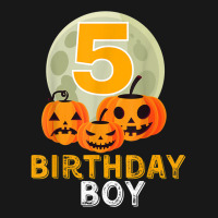 Happy 5th Birthday Boy Halloween Flannel Shirt | Artistshot