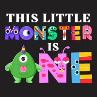 Kids This Little Monster Is One 1st Birthday Party Family Monster T-shirt | Artistshot