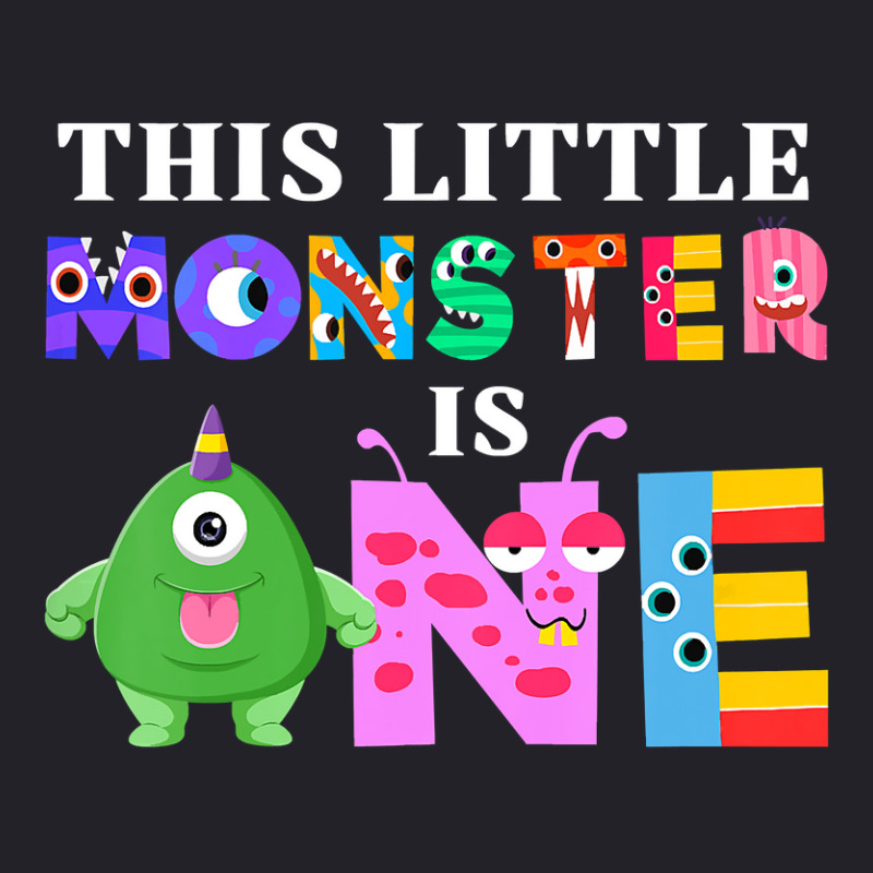 Kids This Little Monster Is One 1st Birthday Party Family Monster Unisex Sherpa-lined Denim Jacket | Artistshot