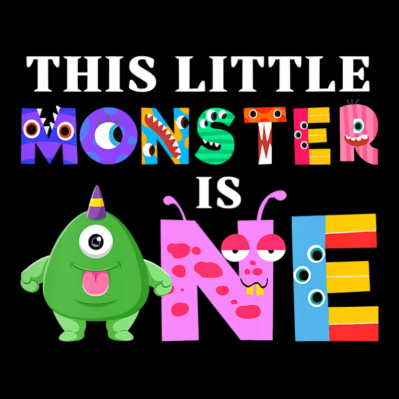 Kids This Little Monster Is One 1st Birthday Party Family Monster V-neck Tee | Artistshot