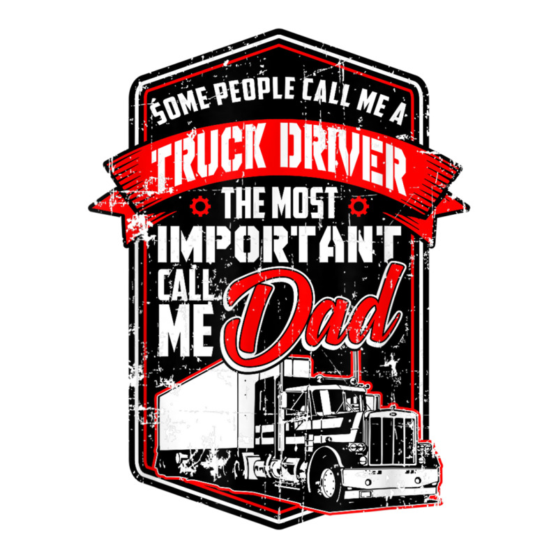 Funny Semi Truck Driver Design Gift For Truckers And Dads T Shirt Men's Long Sleeve Pajama Set | Artistshot