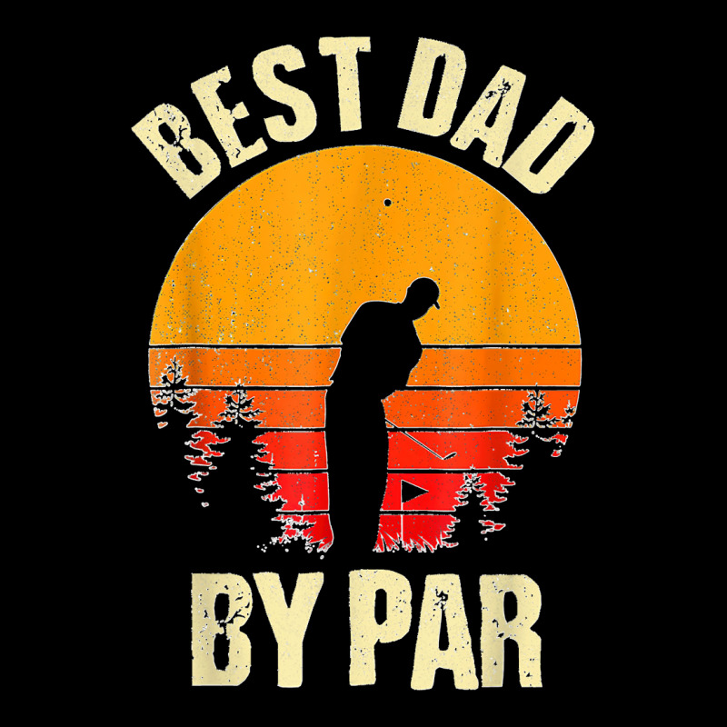 Funny Father's Day Best Dad By Par Golf Lover Vintage Men's Long Sleeve Pajama Set | Artistshot