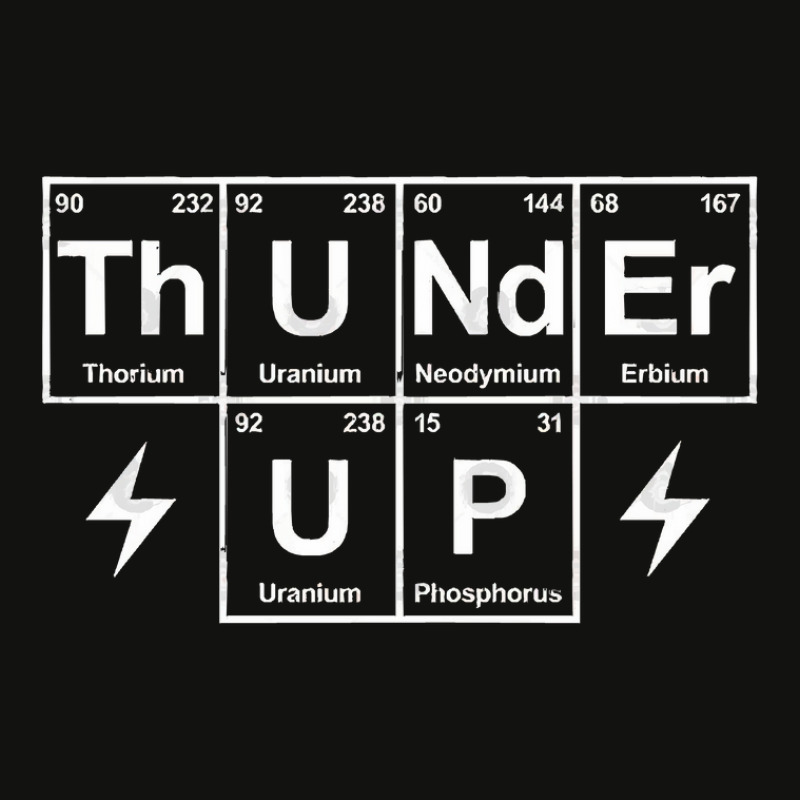 Thunder Up Periodic Table Navy Scorecard Crop Tee by CaridadAlstott | Artistshot