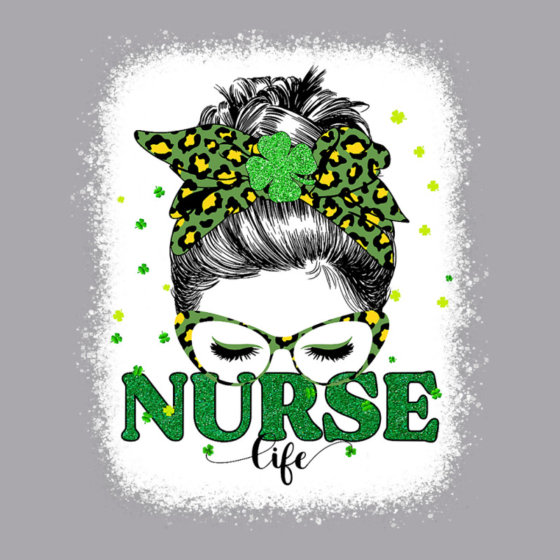 Bleached Nurse Life Messy Bun Leopard St Patricks Day Youth 3/4 Sleeve | Artistshot