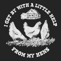 Funny Farmer I Get By With A Little Help From My Hens 3/4 Sleeve Shirt | Artistshot