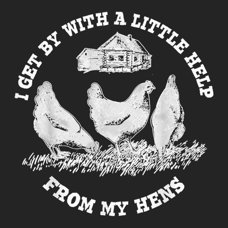 Funny Farmer I Get By With A Little Help From My Hens 3/4 Sleeve Shirt | Artistshot