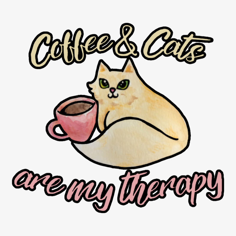 Coffee And Cats Are My Therapy Ladies Fitted T-Shirt by goldenshop | Artistshot