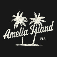 Amelia Island Florida Vintage 70s Palm Trees Flannel Shirt | Artistshot