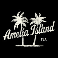 Amelia Island Florida Vintage 70s Palm Trees Pocket T-shirt | Artistshot