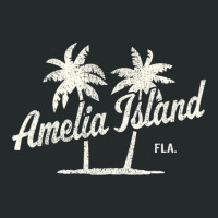 Amelia Island Florida Vintage 70s Palm Trees Women's Triblend Scoop T-shirt | Artistshot