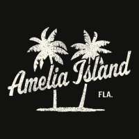 Amelia Island Florida Vintage 70s Palm Trees Scorecard Crop Tee | Artistshot