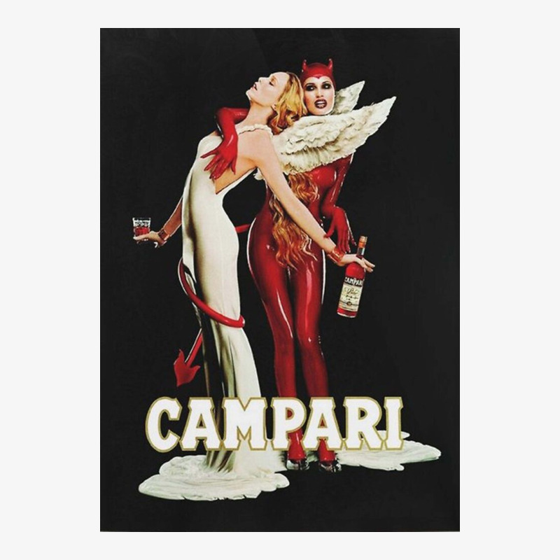 Vintage Campari Italian Bitters Aperitif Angel And Devil Rb Ladies Fitted T-Shirt by evanasdonna | Artistshot