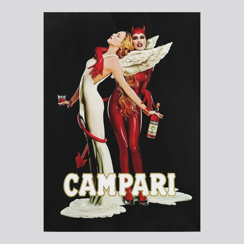 Vintage Campari Italian Bitters Aperitif Angel And Devil Rb Women's Triblend Scoop T-shirt by evanasdonna | Artistshot