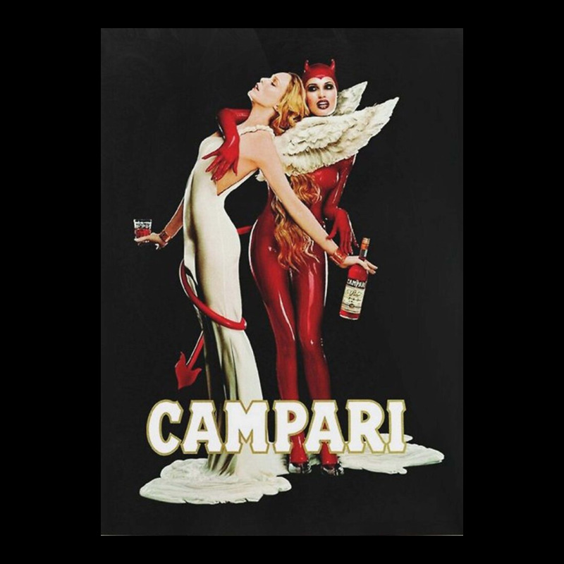 Vintage Campari Italian Bitters Aperitif Angel And Devil Rb Cropped Sweater by evanasdonna | Artistshot