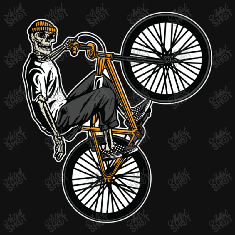 Skeleton Gang Banger On A Bicycle Cartoon Skinny Tumbler | Artistshot