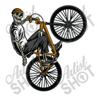 Skeleton Gang Banger On A Bicycle Cartoon Sticker | Artistshot