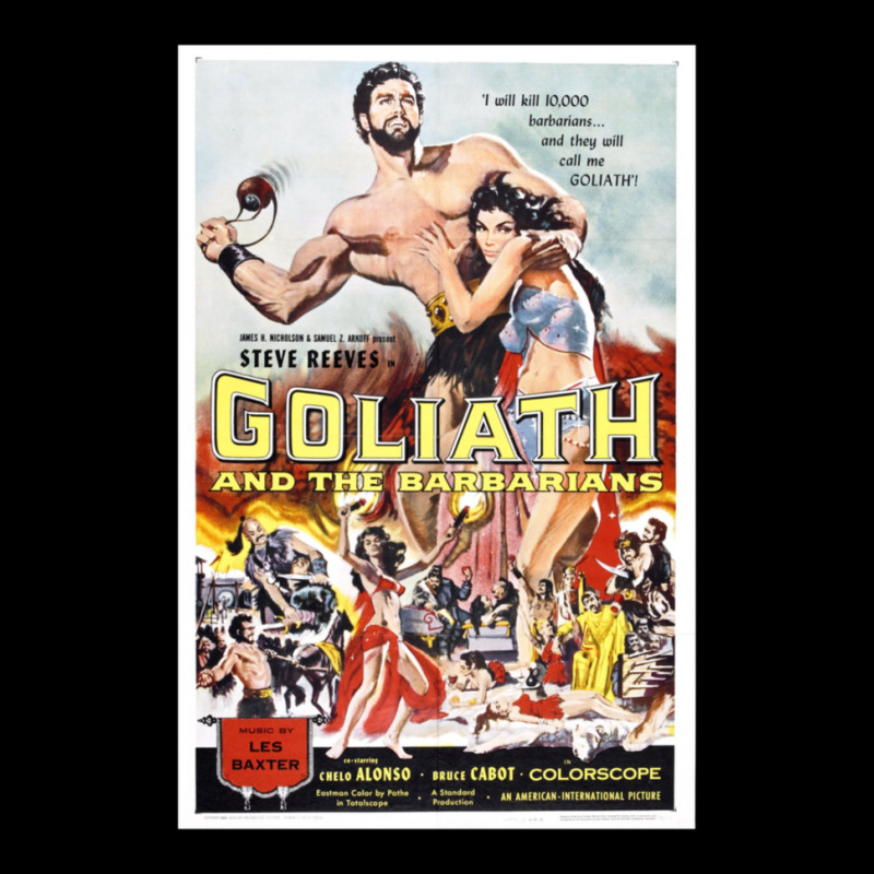 Vintage Hollywood Nostalgia Goliath And The Barbarians Film Movie Adve Adjustable Cap by AmyJeanKemmer | Artistshot