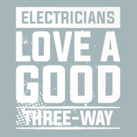 Electricians Love A Good Three Way For An Electrician Premium Unisex Sherpa-lined Denim Jacket | Artistshot