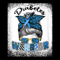 Womens Diabetes Awareness Month Type T1d T2d Messy Bun Warrior T Shirt Adjustable Cap | Artistshot