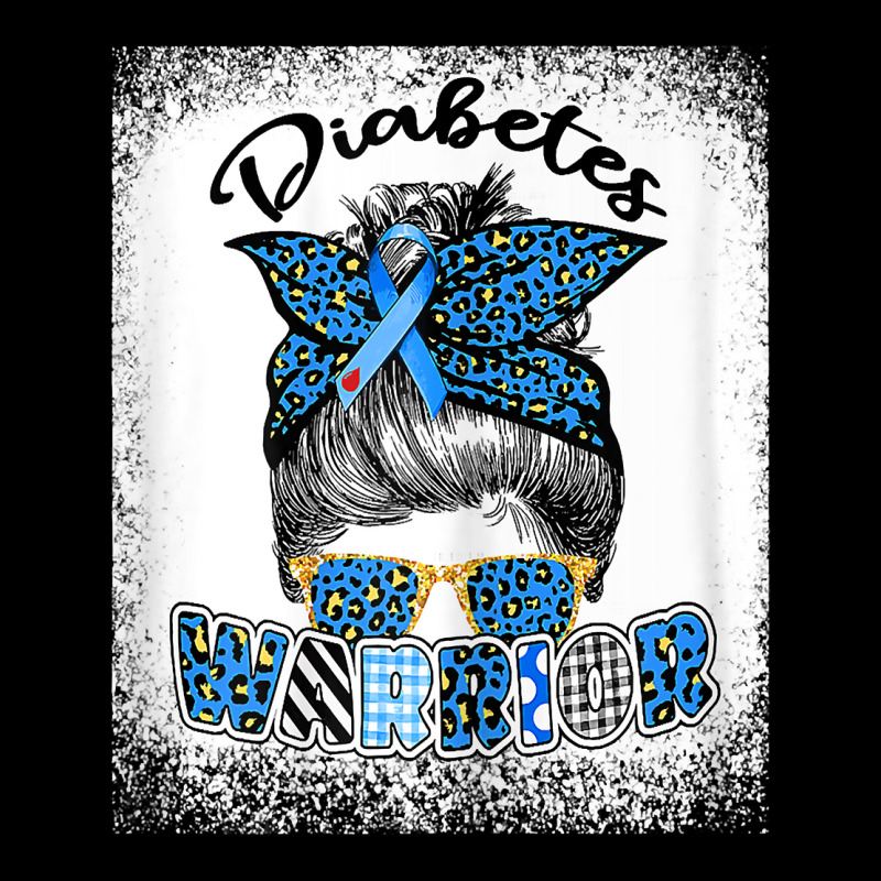 Womens Diabetes Awareness Month Type T1d T2d Messy Bun Warrior T Shirt Graphic T-shirt | Artistshot