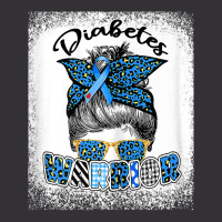 Womens Diabetes Awareness Month Type T1d T2d Messy Bun Warrior T Shirt Vintage Hoodie | Artistshot