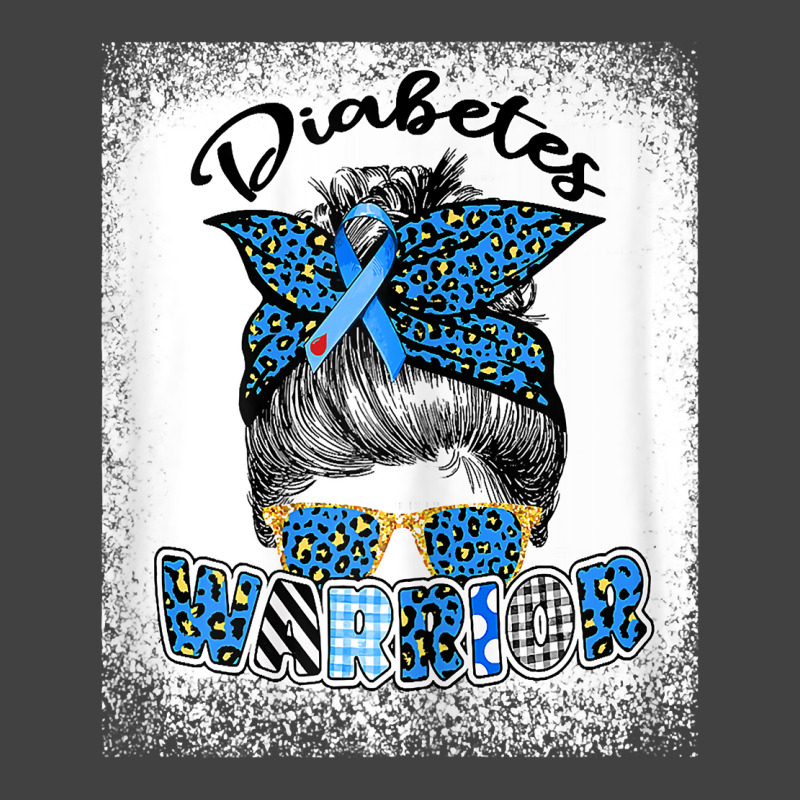 Womens Diabetes Awareness Month Type T1d T2d Messy Bun Warrior T Shirt Vintage T-shirt | Artistshot