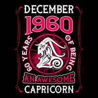 December 1960 60 Years Of Being Capricorn Fleece Short | Artistshot