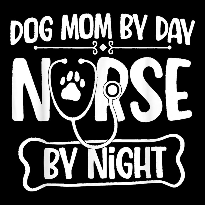 Funny Dog Mom By Day Nurse By Night Rn Nursing Pocket T-shirt | Artistshot